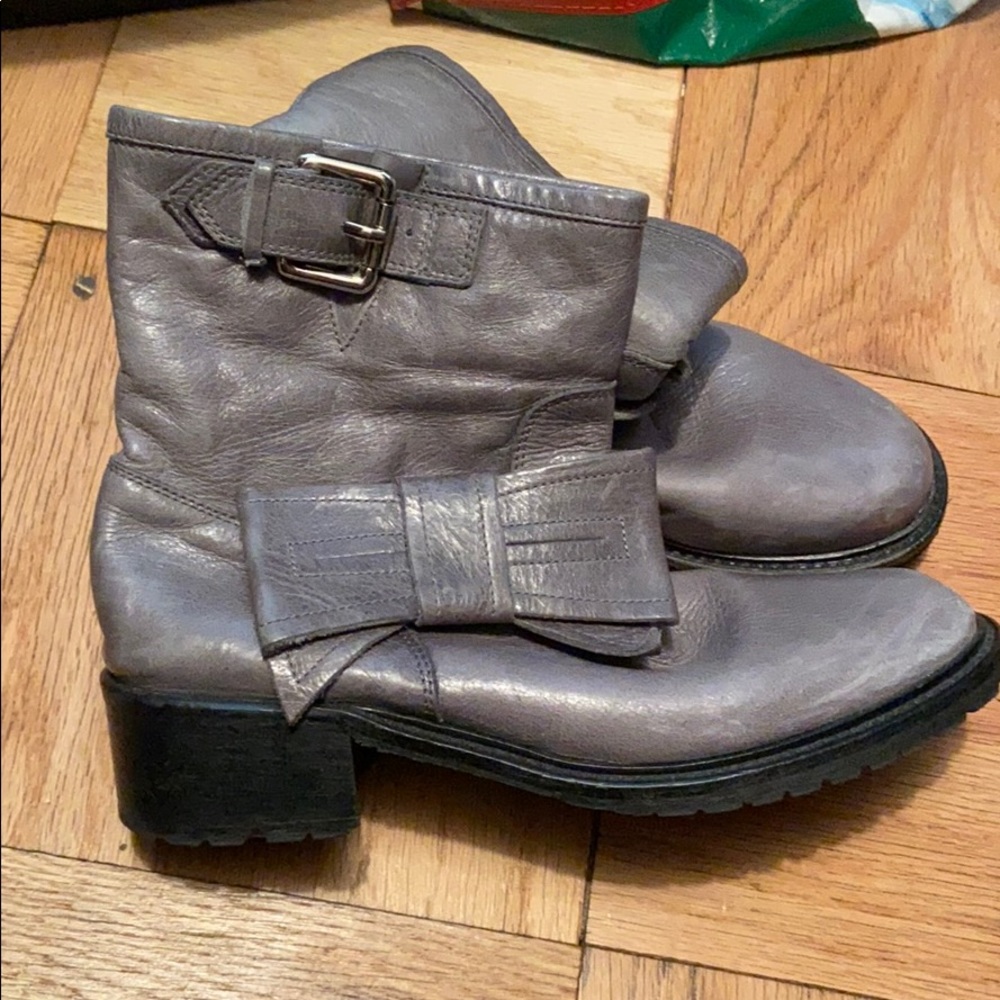 Red Valentino moto grey boot size 38